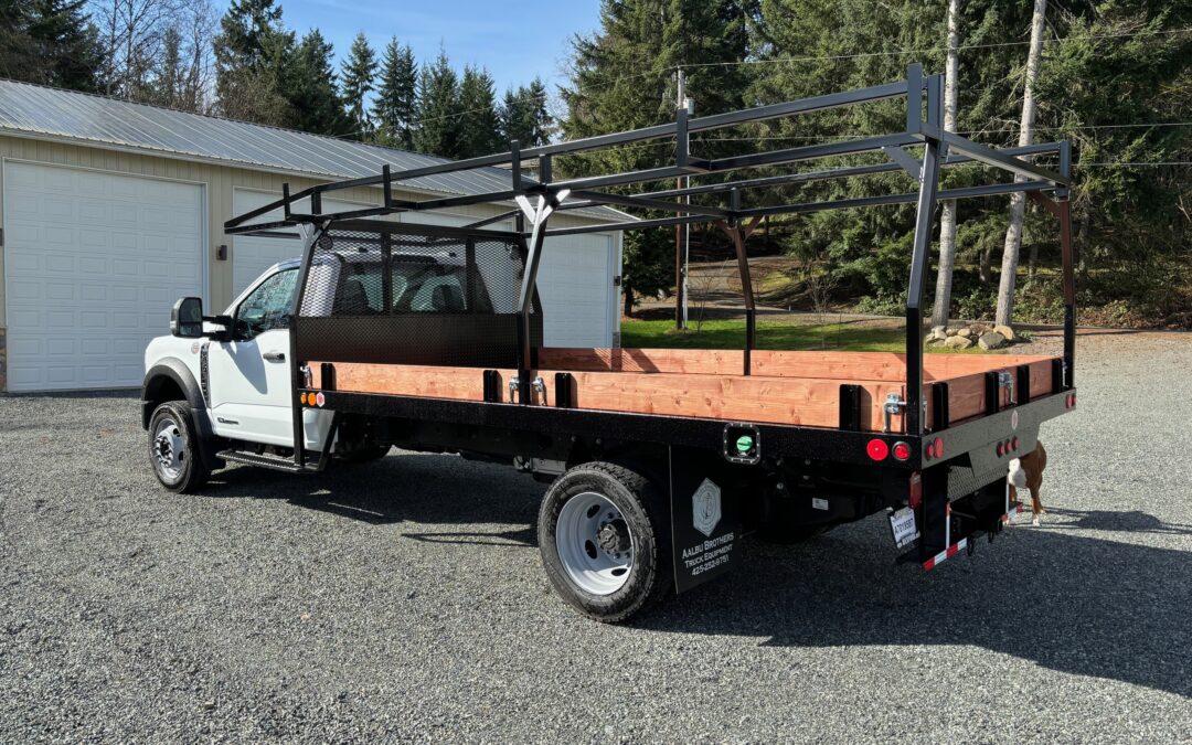 Custom flatbed & rack for Finishing Edge Concrete