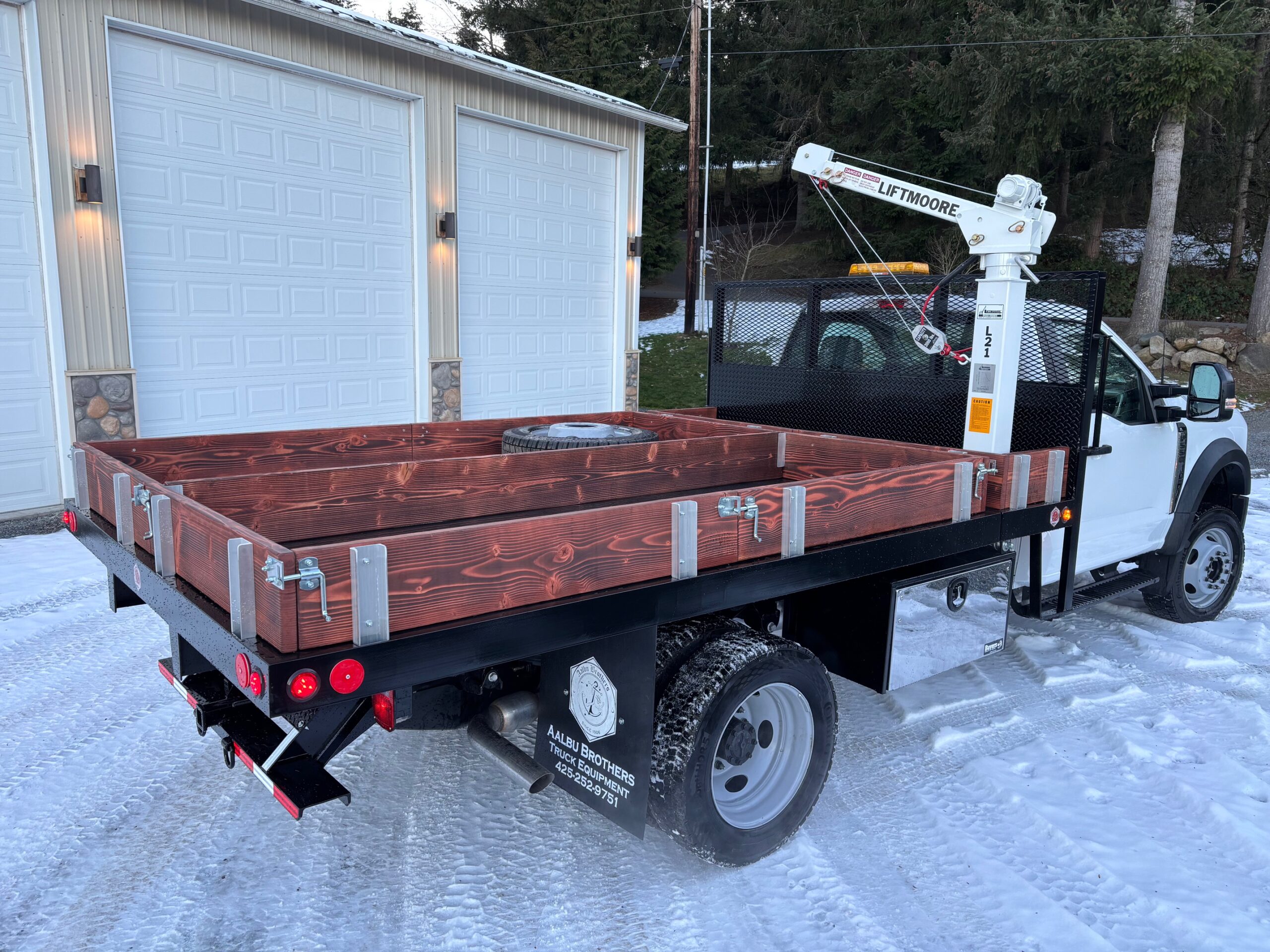 Split Load Dump City of Marysville Split Deck Dump with Crane - Aalbu Brothers